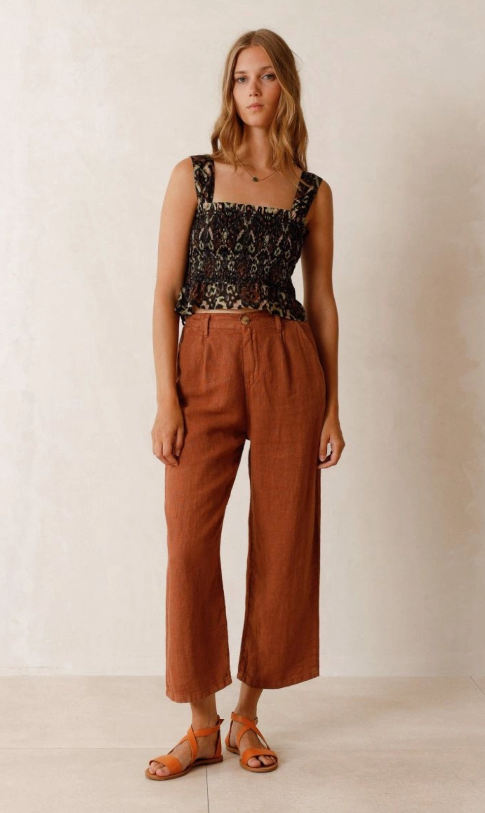 INDI&COLD CROP Hose, braun