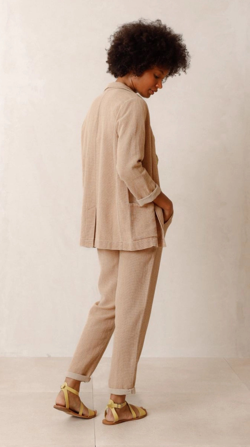 INDI&COLD CANVAS STRUCTURED Blazer, peach