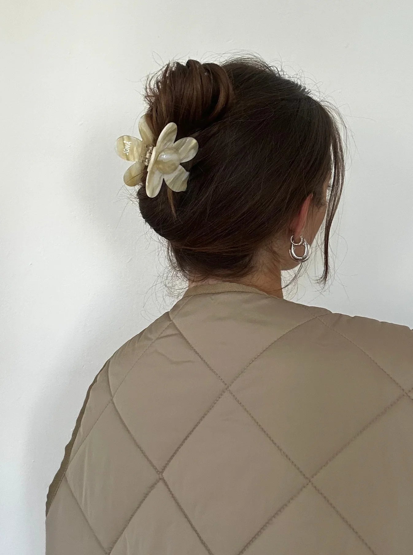 JONÅ FLOWER Clip, creamy white