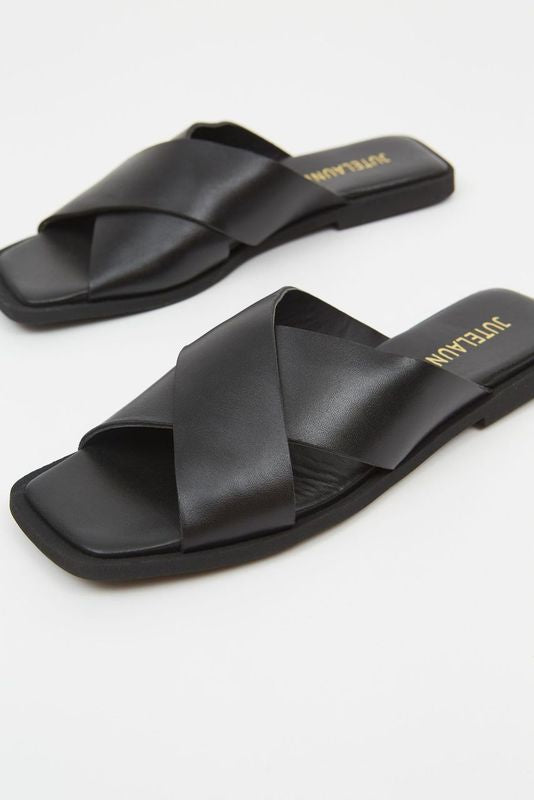 JUTELAUNE CROSSED SANDALS Sandalen, schwarz