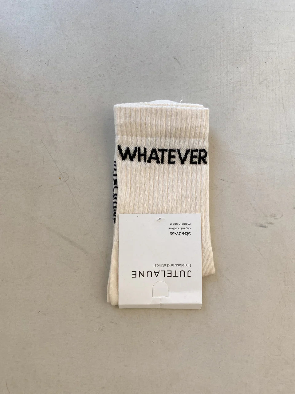 JUTELAUNE WHATEVER Socken, offwhite