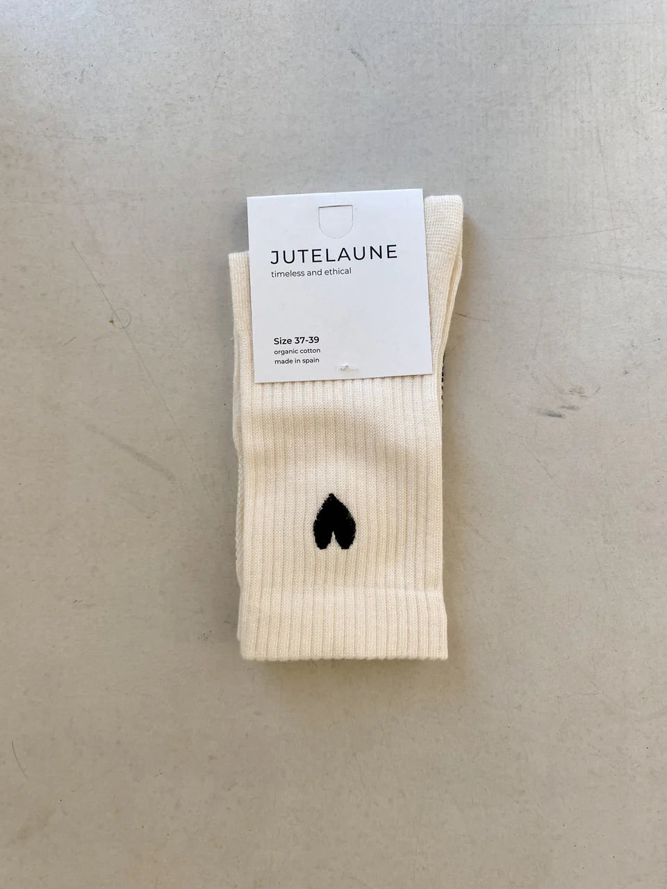 JUTELAUNE BLACK HEART Socken, offwhite