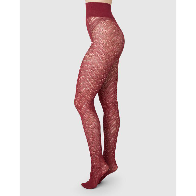 SWEDISH STOCKINGS INA POINTELLE Strumpfhose, red mahogany