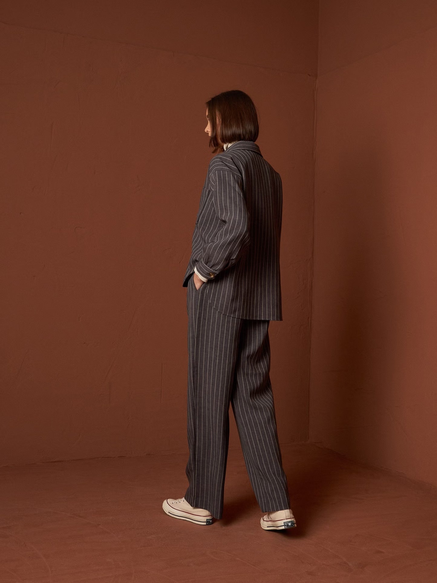 INDI&COLD PINSTRIPEIC Hose, braun