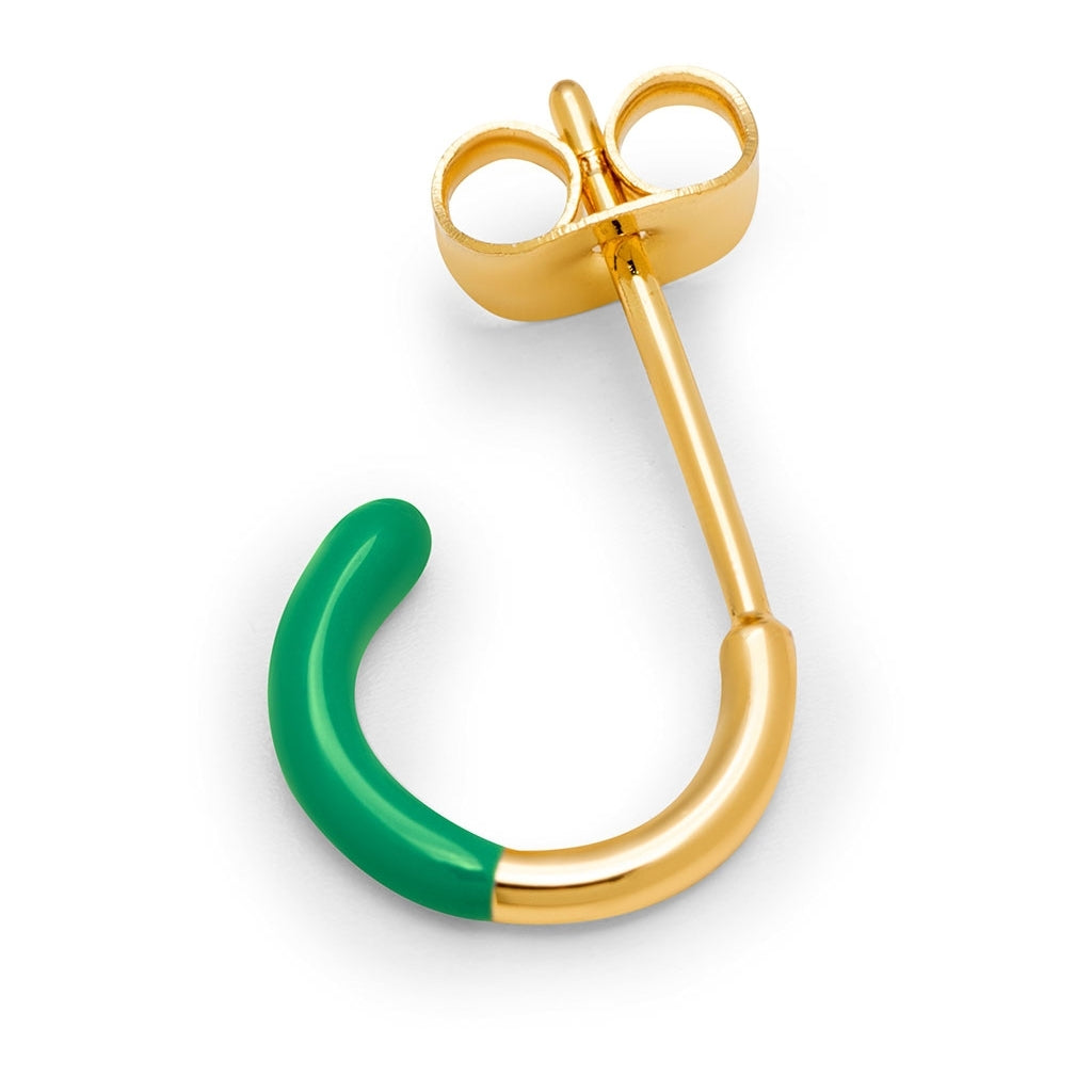 LULU COPENHAGEN HOOP HALF DIP Ohrring, light green/gold