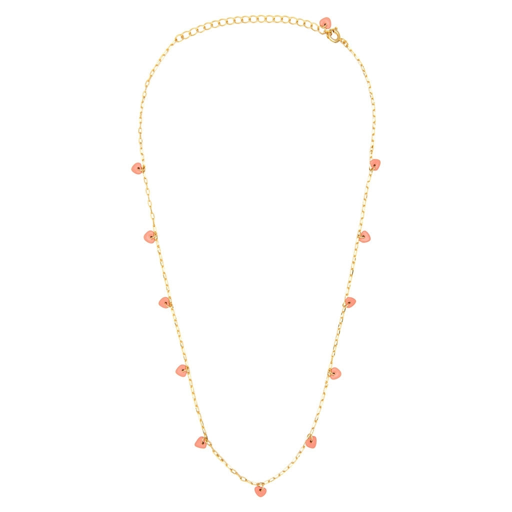 LULU COPENHAGEN LOVE U Kette, burnt coral/gold