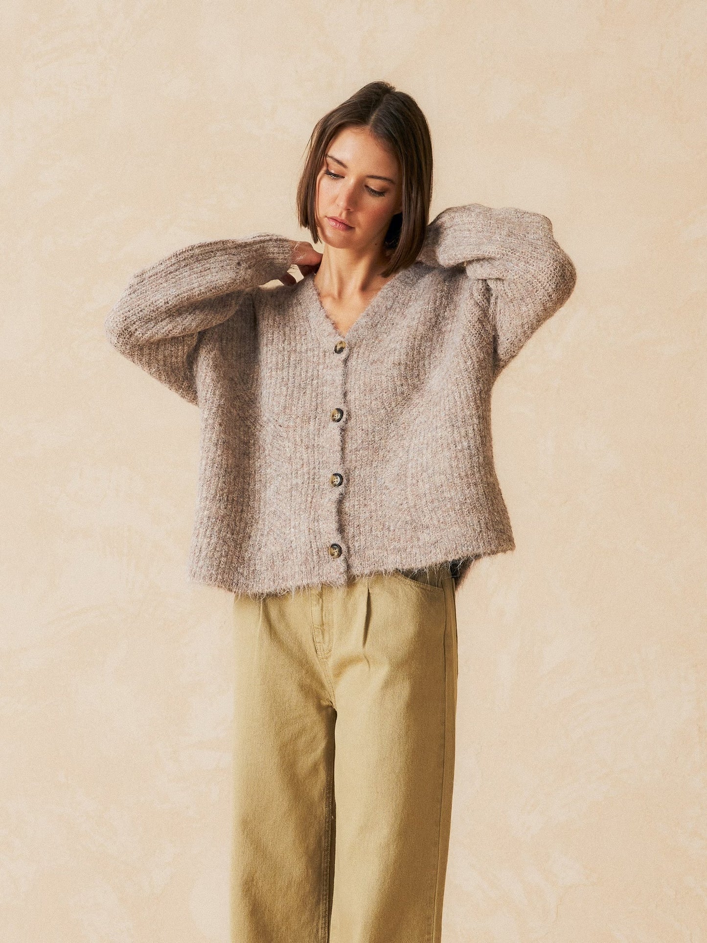 INDI&COLD CARDIGAN, taupe