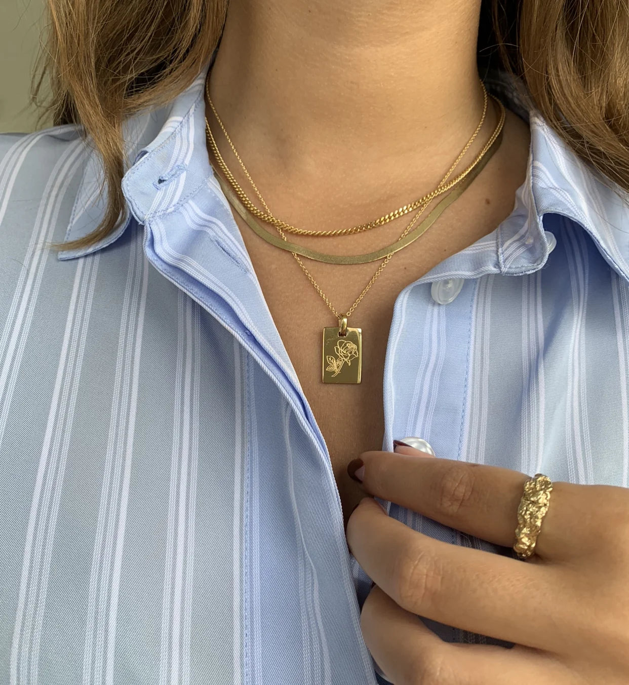 JEBERG JEWELLERY FORGET ME NOT Halskette, gold