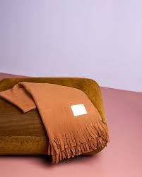 JAN|N JUNE FLEECE BLANKET, brick