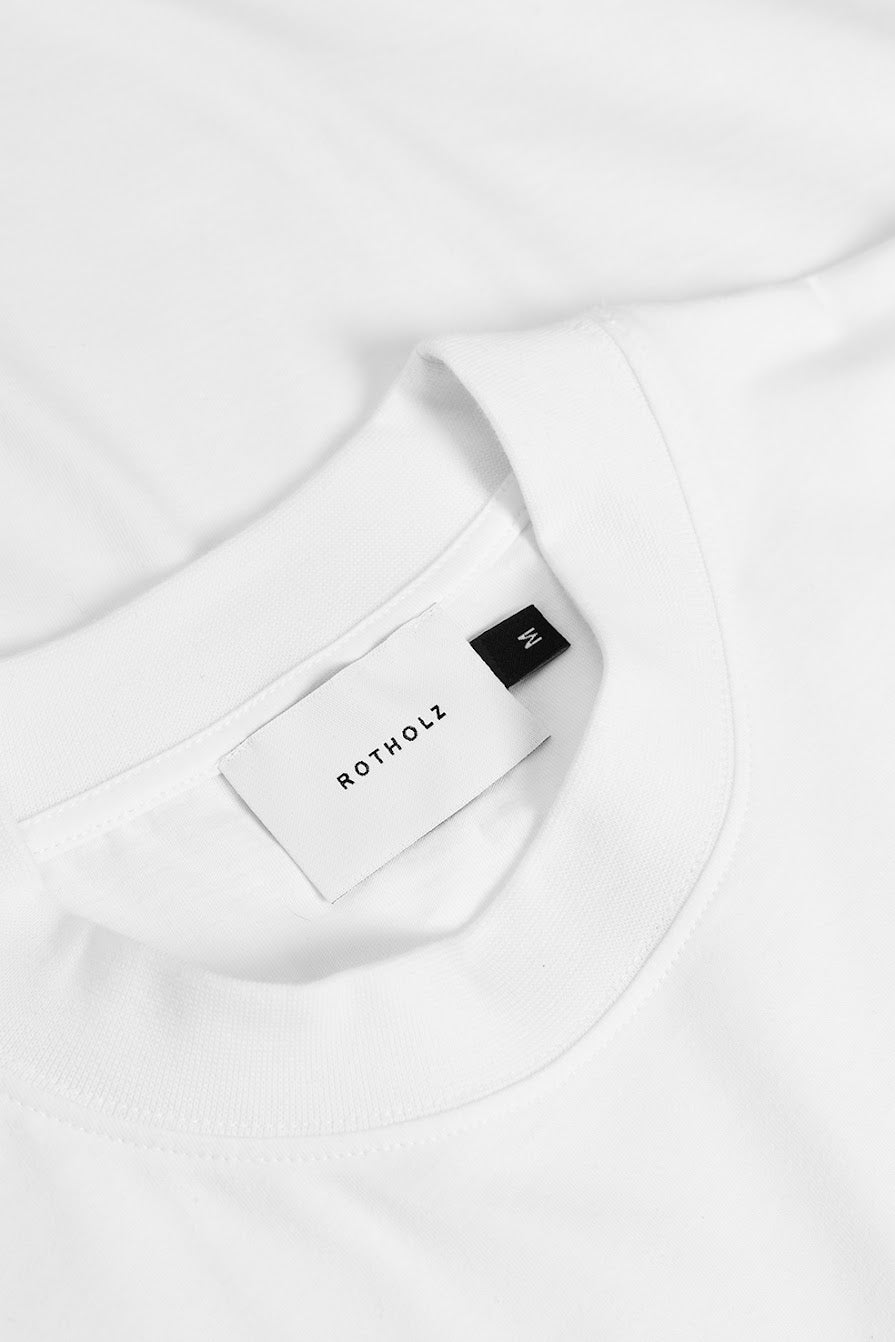 ROTHOLZ BIG COLLAR T-Shirt, classic white