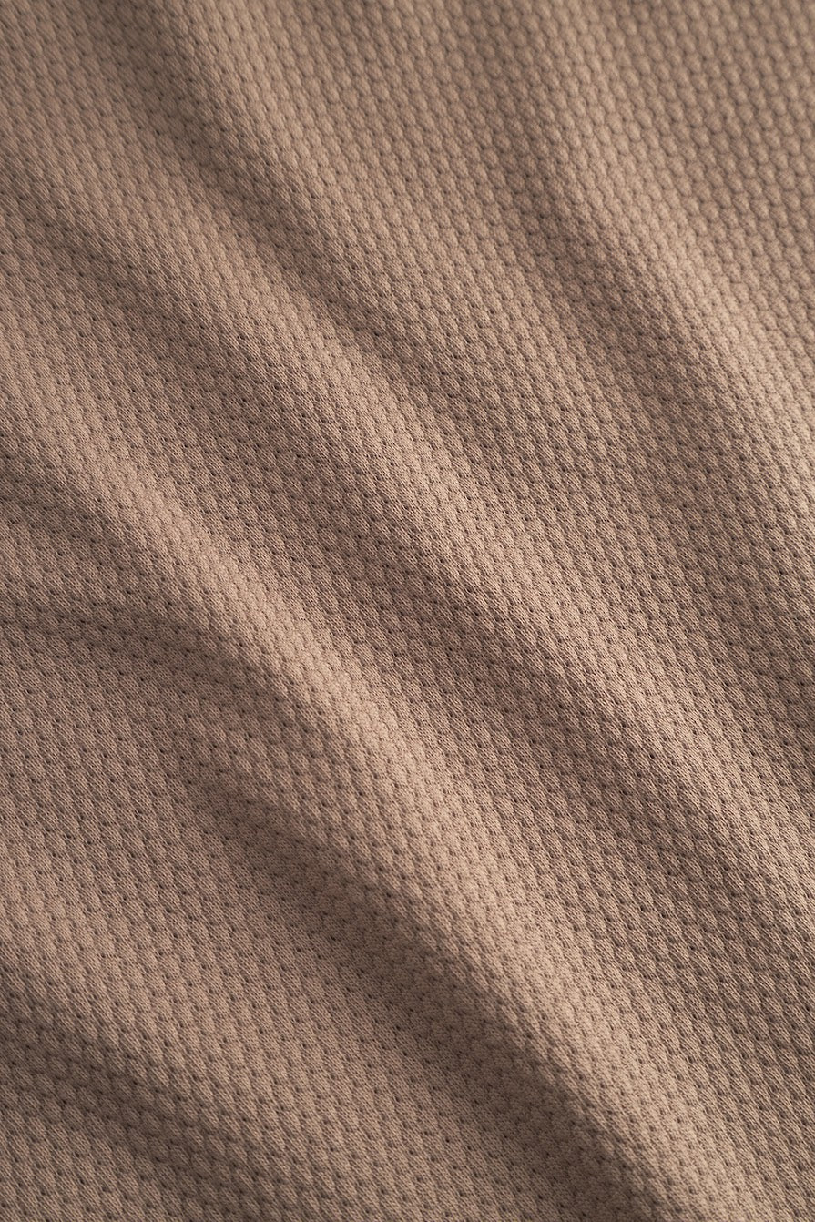 ROTHOLZ CROPPED WAFFLE T-Shirt, washed brown