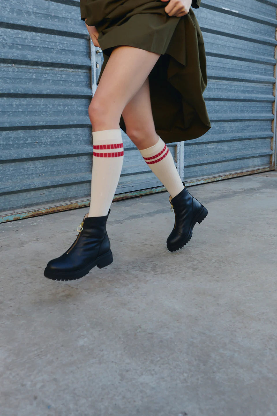 JUTELAUNE BOYFRIEND Kniestrümpfe, rot