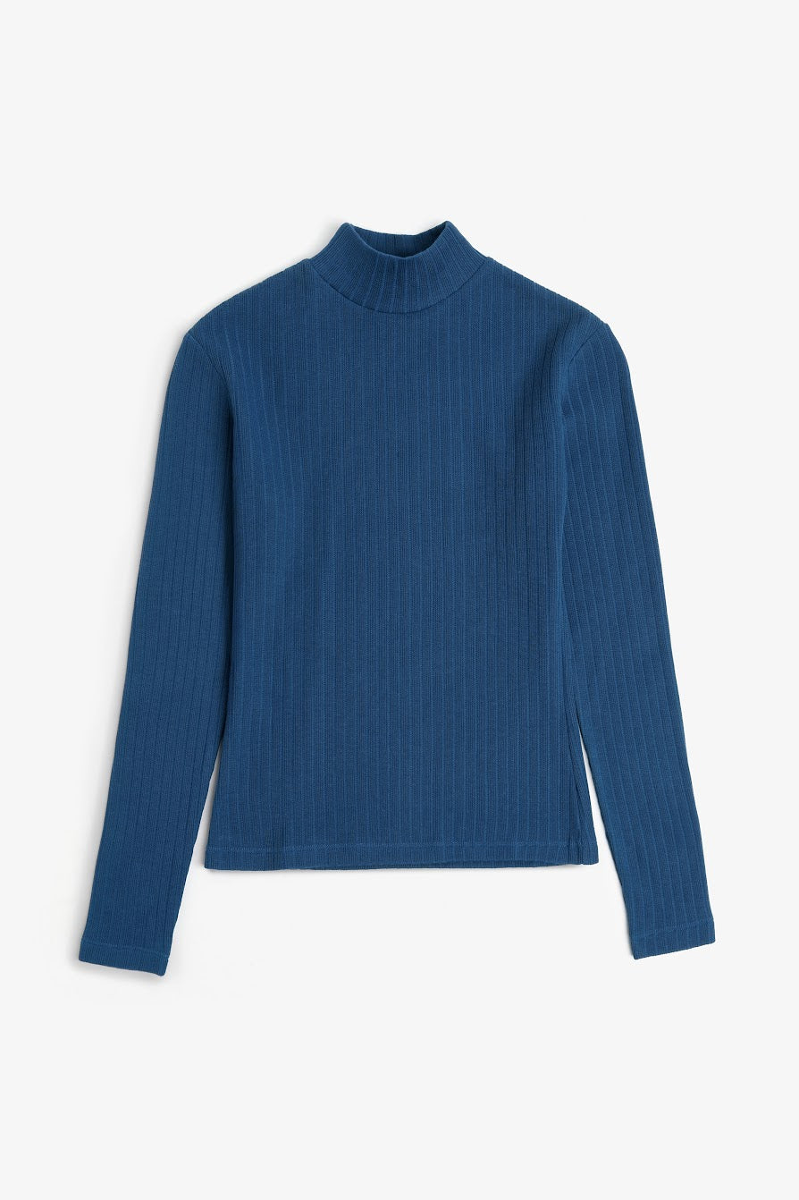 ROTHOLZ HEAVY RIBBED Longsleeve, royalblue