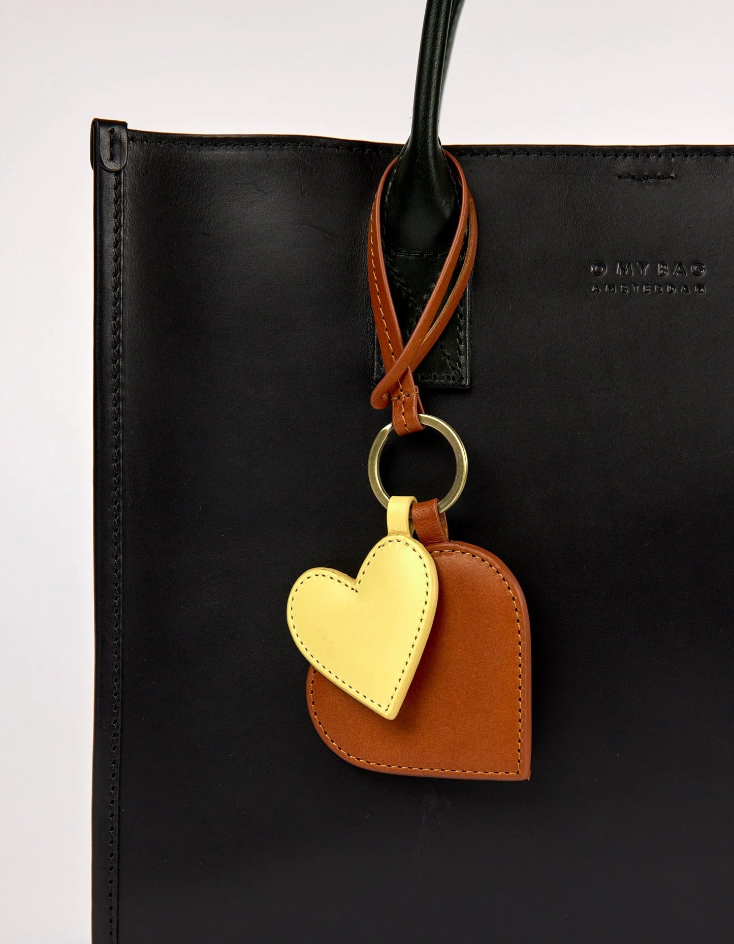 O MY BAG HEARTS Bagcharm, cognac/ butter yellow