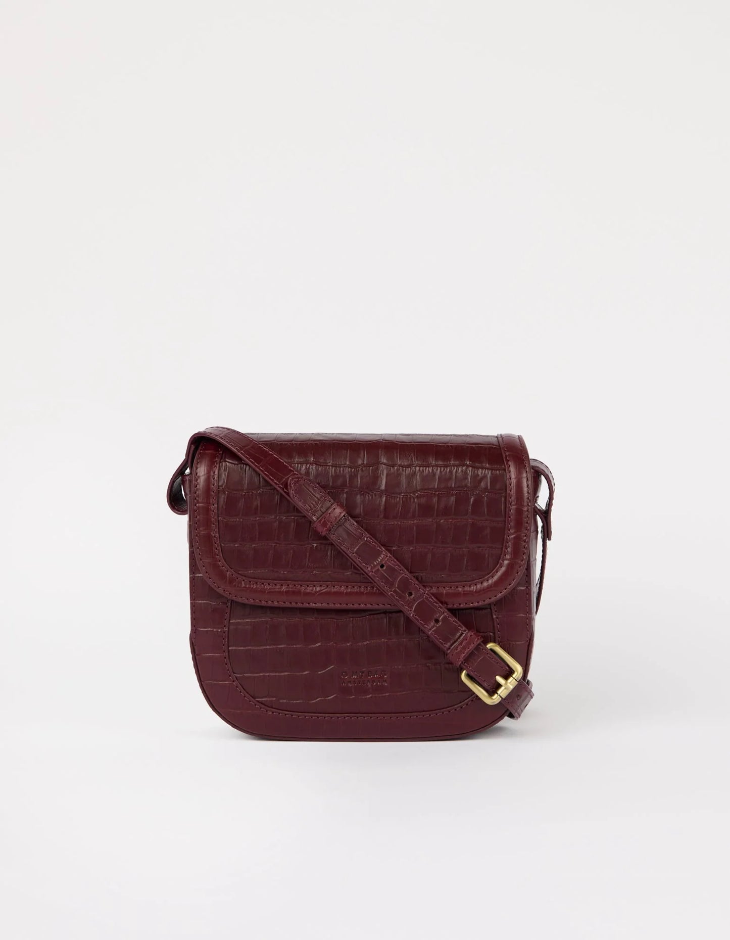 O MY BAG NINA Handtasche, dark cherry croco