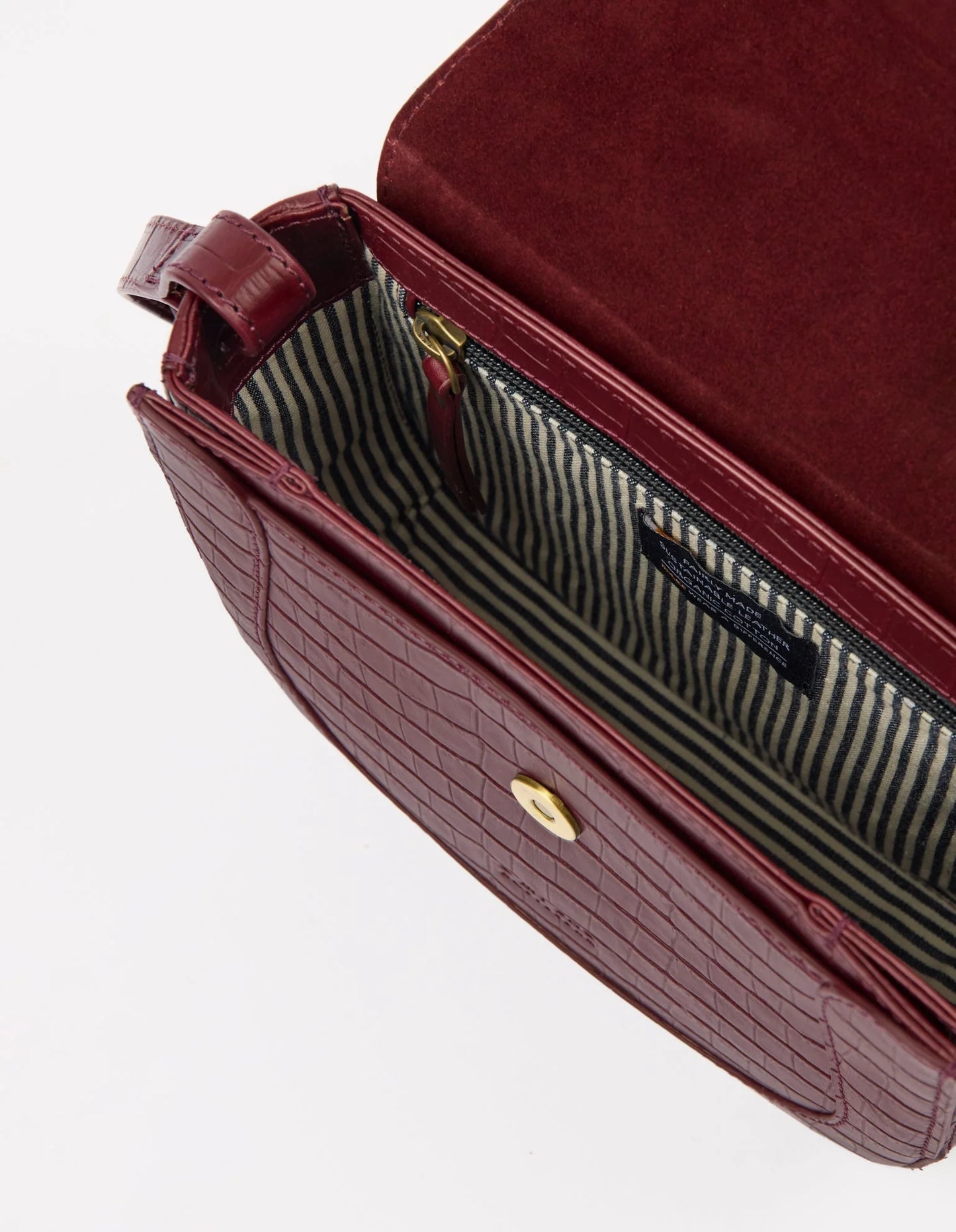O MY BAG NINA Handtasche, dark cherry croco