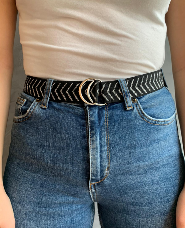 LU.VA TOKIO Gürtel, schwarz silber