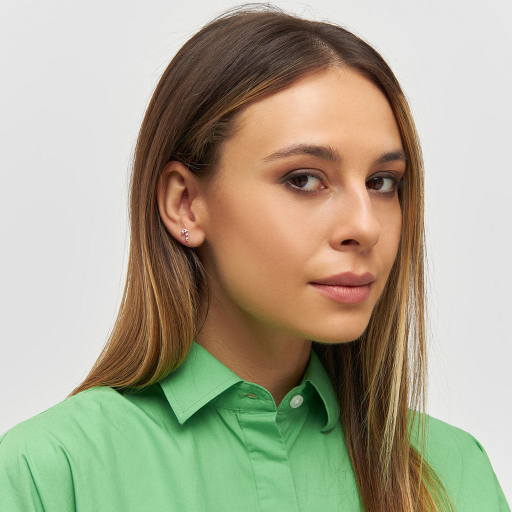 LULU COPENHAGEN SUGAR CANE Ohrstecker, silber