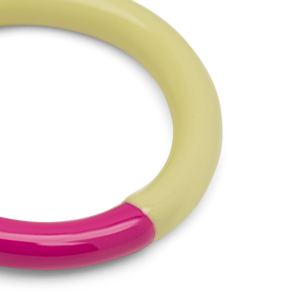 LULU COPENHAGEN DOUBLE COLOR Ring, plum/silk light green