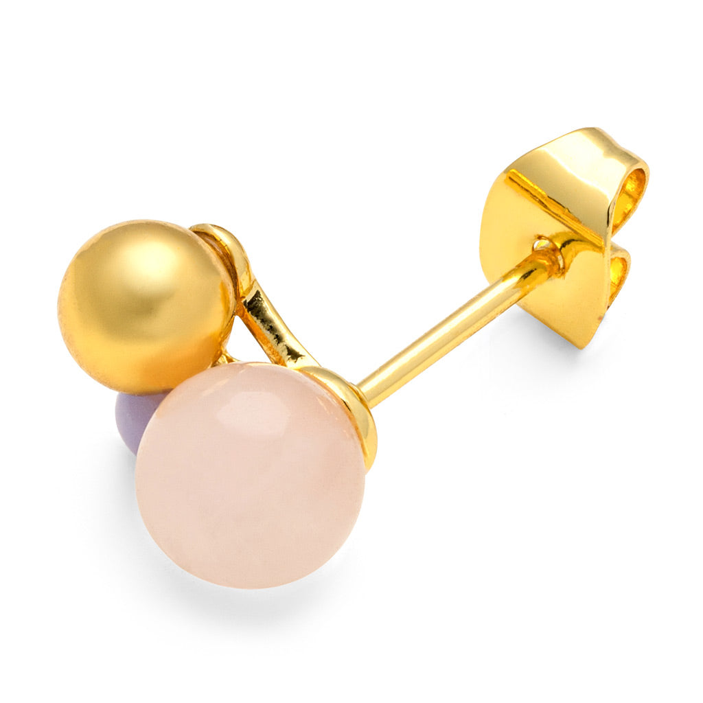 LULU COPENHAGEN BOUQUET Ohrstecker, gold/rose
