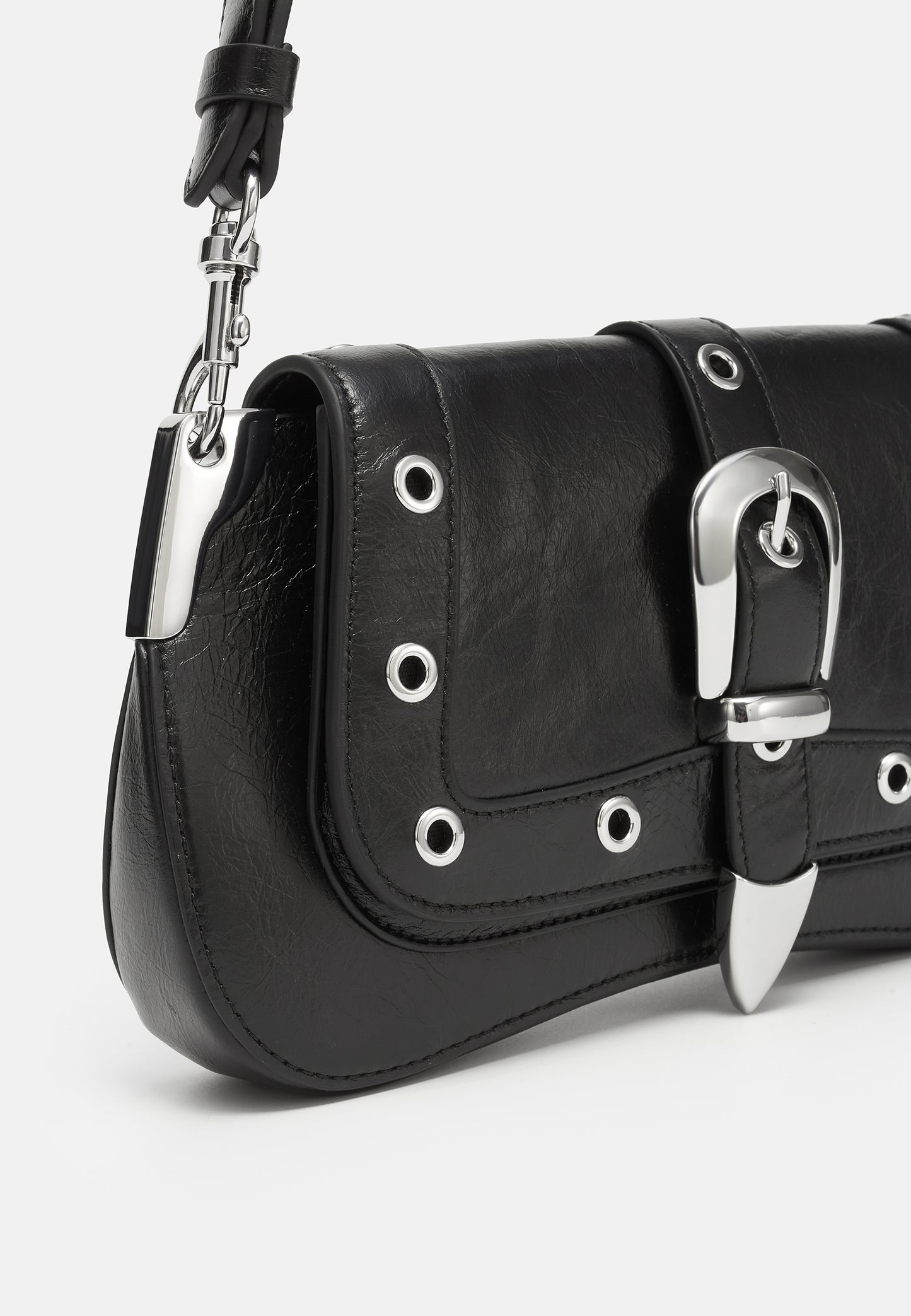 LES VISIONNAIRES LUNA RIVET GLOSSY Handtasche, schwarz