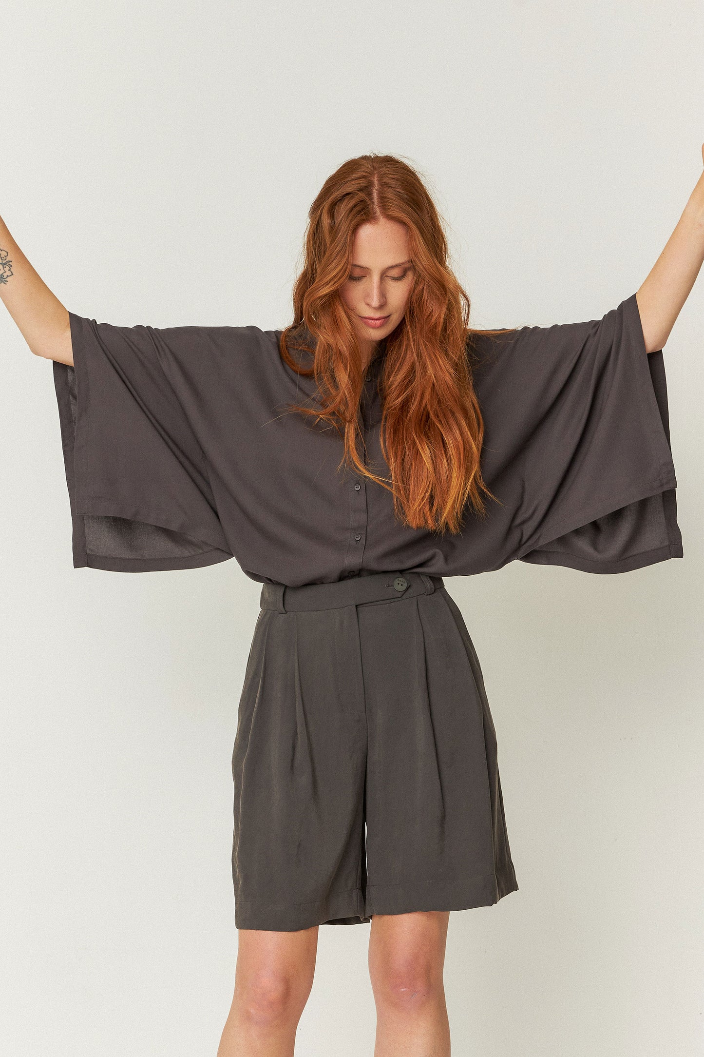 SKFK DOLTZA Bluse, dunkelgrau