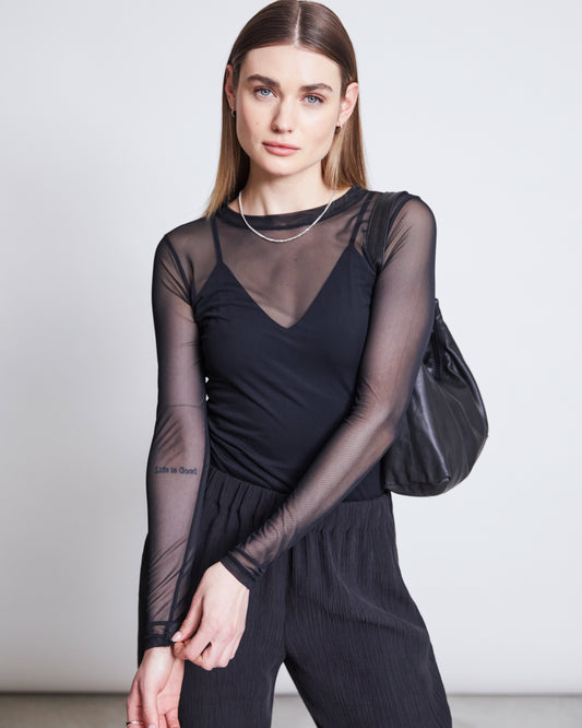 JAN|N JUNE DORA Longsleeve, schwarz