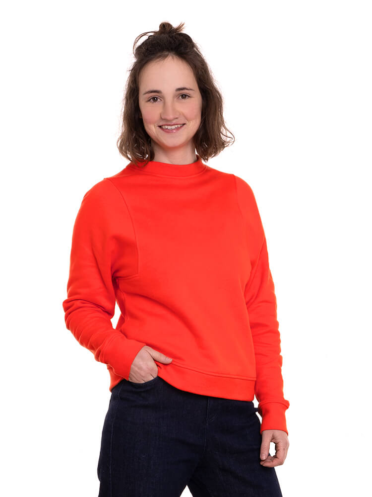 BLEED DOLMAN Pullover, orange rot