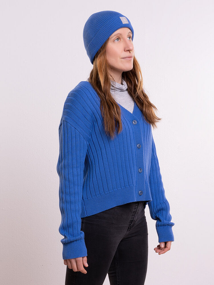 BLEED COMFY KNIT Cardigan, kobalt blau