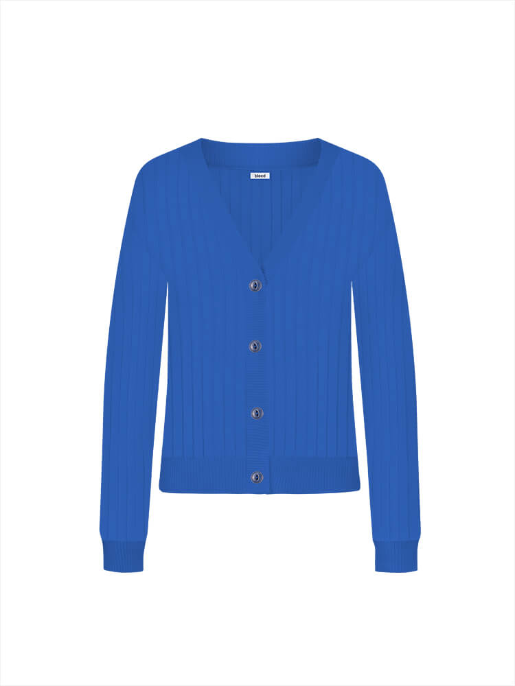 BLEED COMFY KNIT Cardigan, kobalt blau