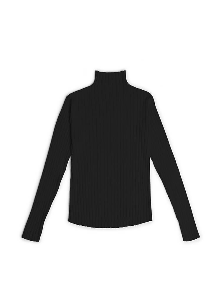 BLEED COMFY KNIT Rollkragenpullover, schwarz