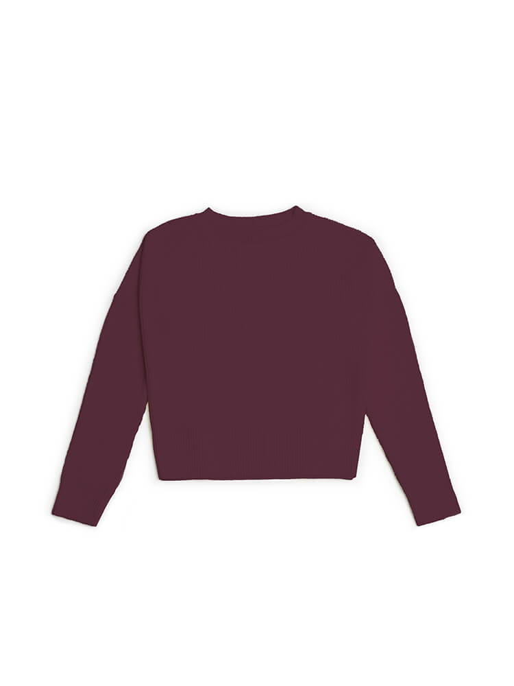 BLEED LENIS Strickpullover, bordeaux