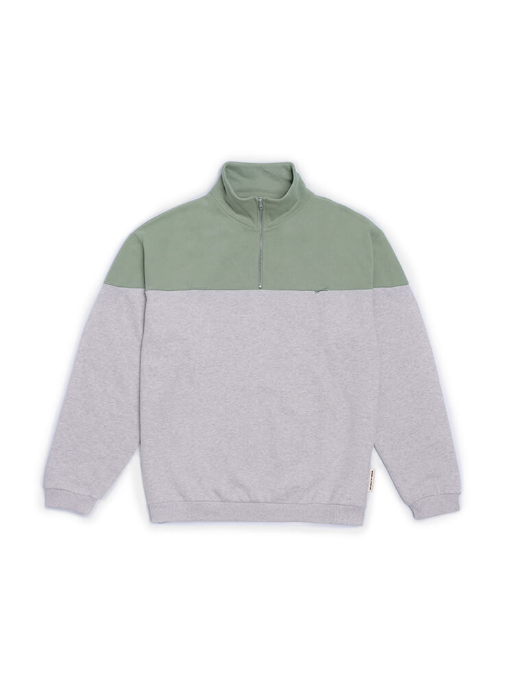 BLEED HALFSTER HALF-ZIP Pullover, salbei grün