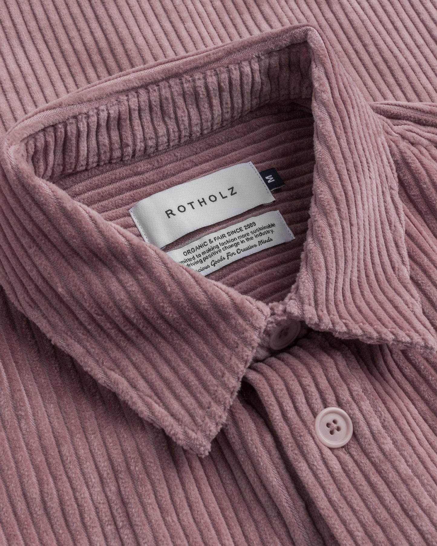 ROTHOLZ CORD CASUAL Hemd, washed pink