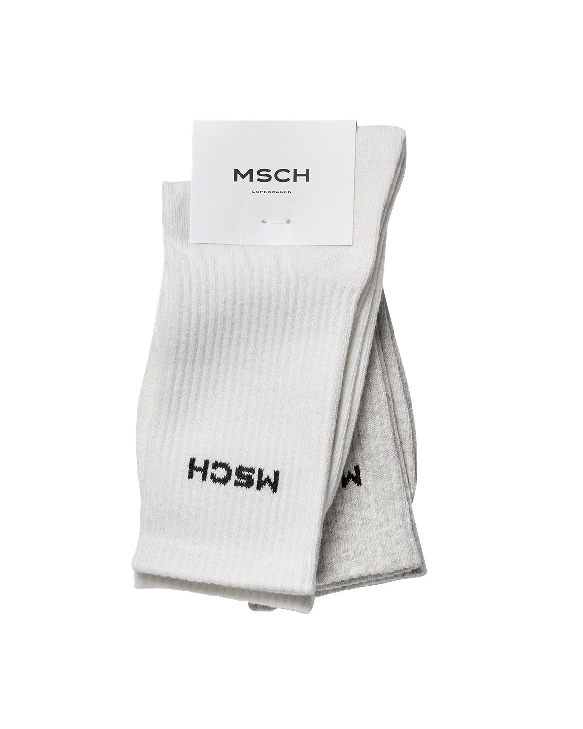 MSCH SOCKEN, weiß/ grau