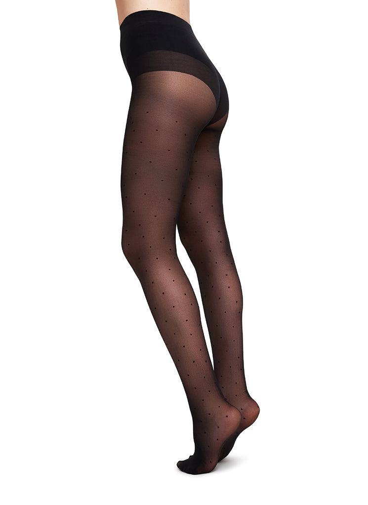 SWEDISH STOCKINGS DORIS DOTS Strumpfhose, schwarz