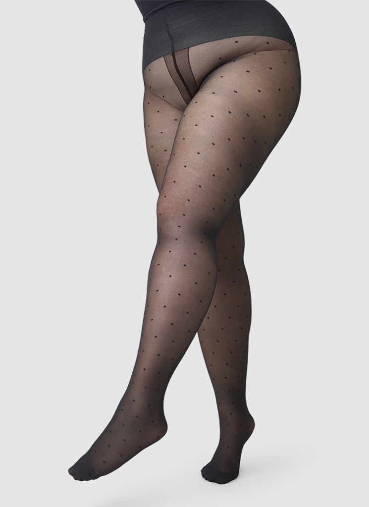 SWEDISH STOCKINGS DORIS DOTS Strumpfhose, schwarz