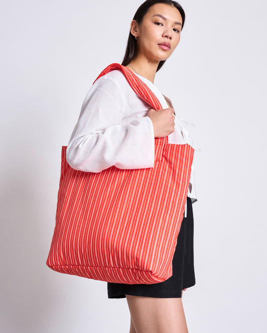 JAN|N JUNE SMOL Shopper, rot/weiß