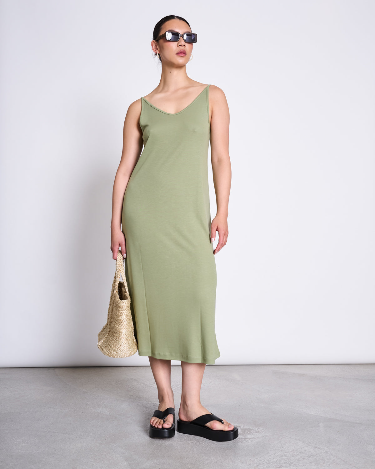 JAN|N JUNE TRIANGLE Kleid, olive