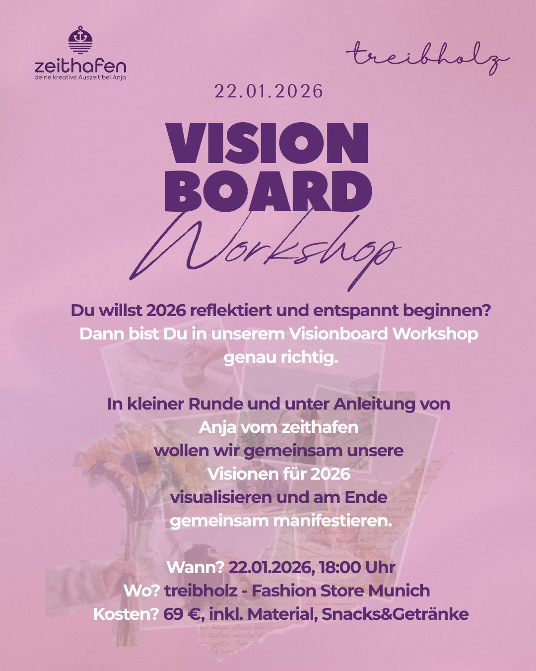 Visionboard Workshop 2026 - mit zeithafen
