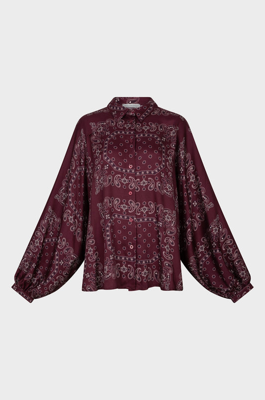 AMAYA AMSTERDAM LOUISE Bluse, bordeaux