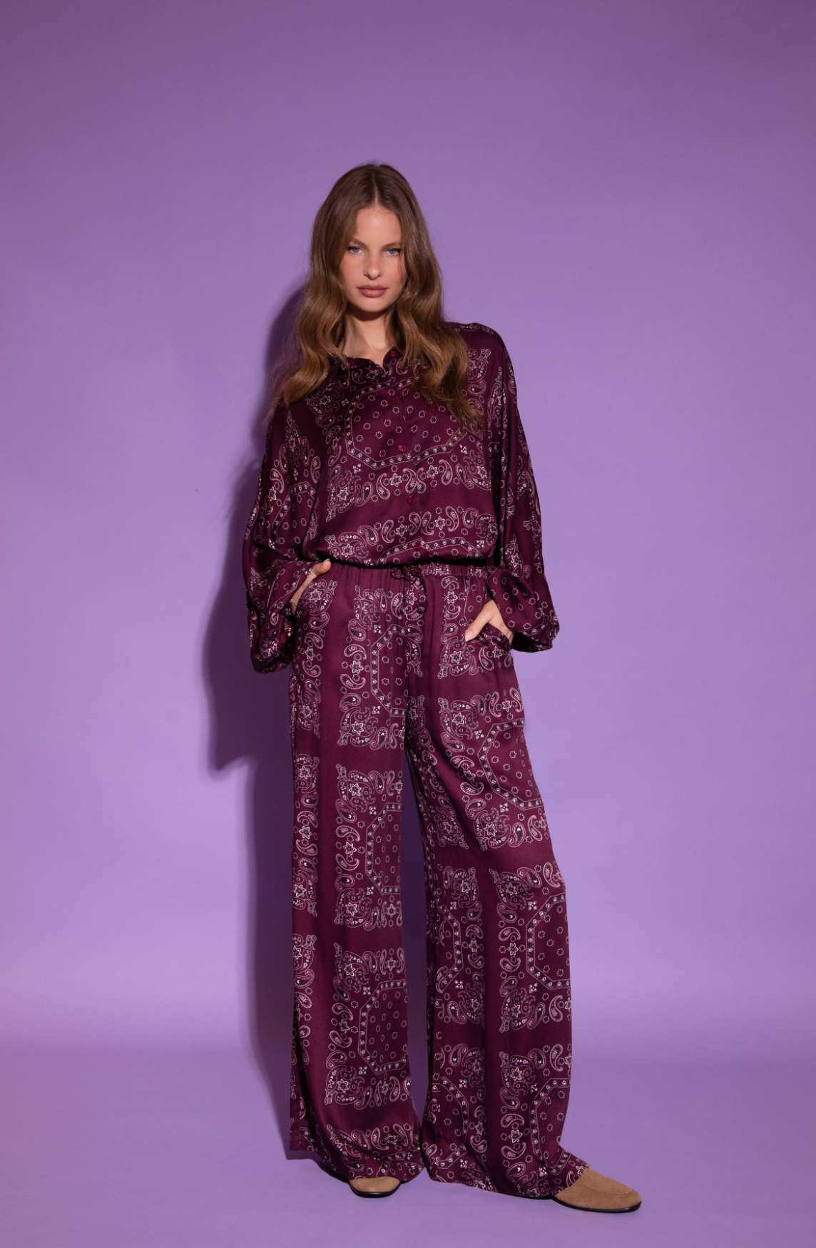 AMAYA AMSTERDAM LOUISE Bluse, bordeaux