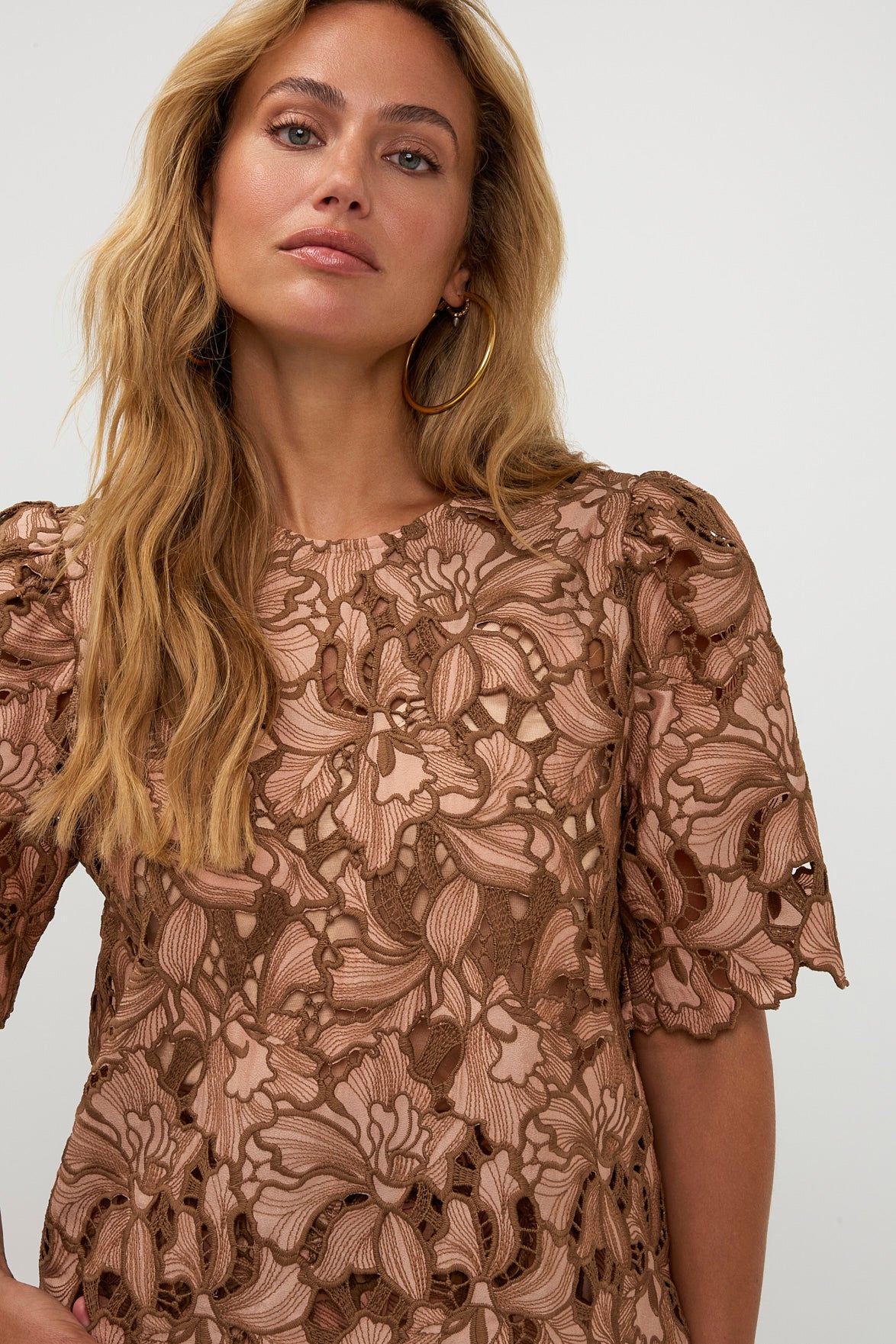 AMAYA AMSTERDAM MEGGAN Bluse, rosa/ beige