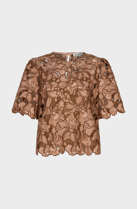 AMAYA AMSTERDAM MEGGAN Bluse, rosa/ beige