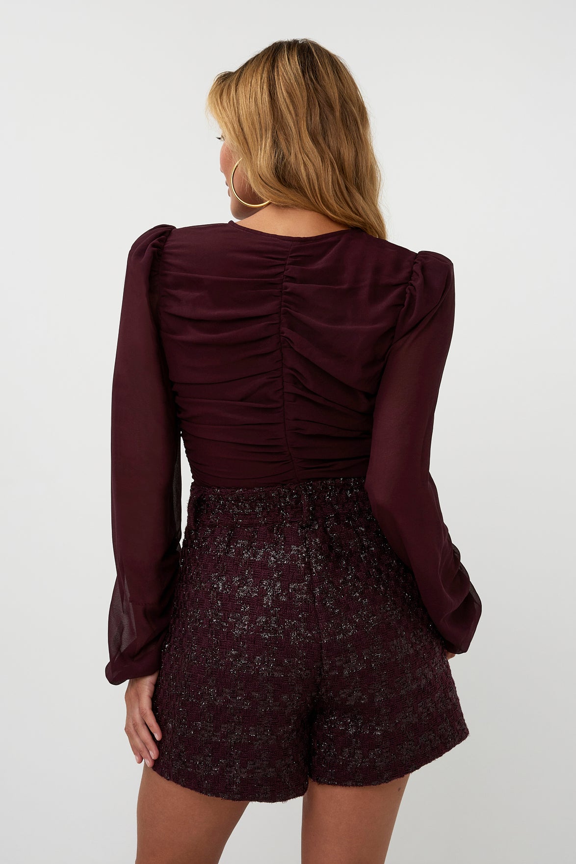 AMAYA AMSTERDAM ICY Bluse, aubergine
