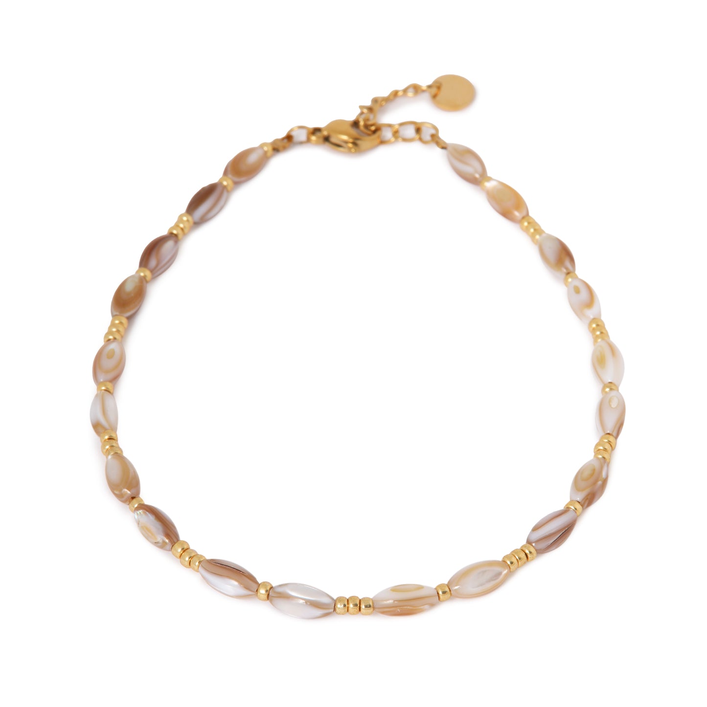 LABEL KIKI NATURAL SHELL Fußkettchen, gold