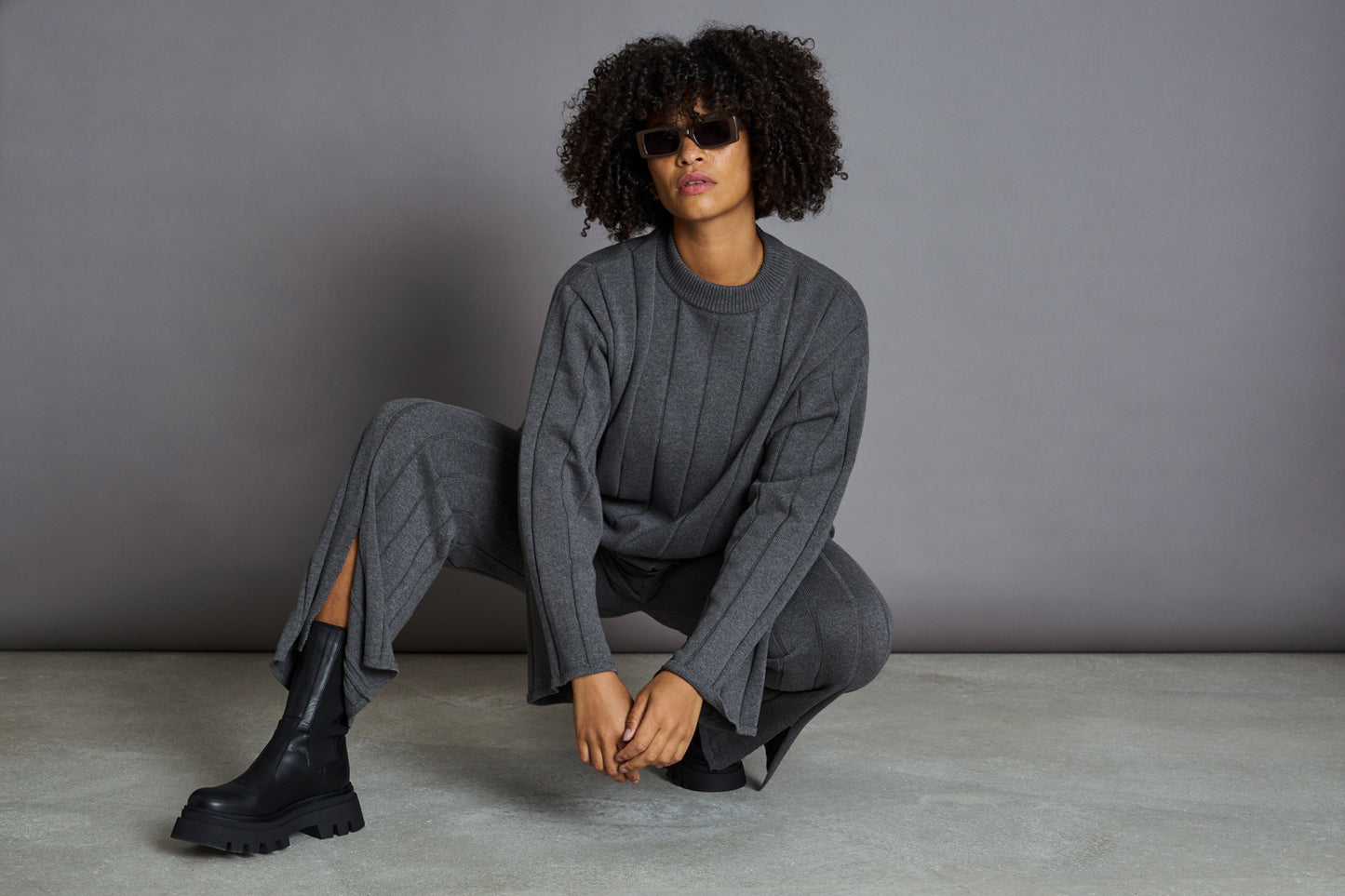 JAN|N JUNE TICA Pullover, dark grey