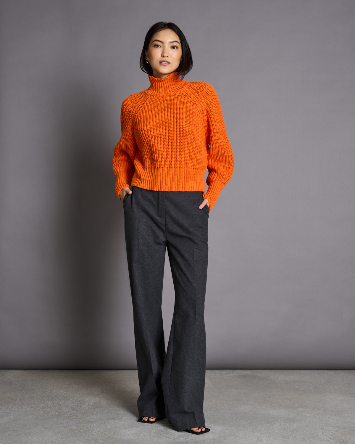 JAN|N JUNE OLA Rollkragenpullover, bright orange