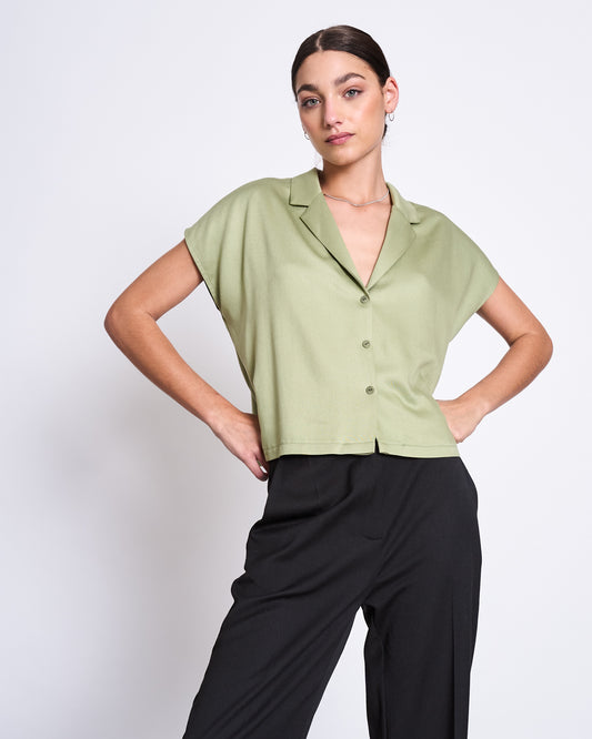 JAN|N JUNE TIERRA Bluse, olive
