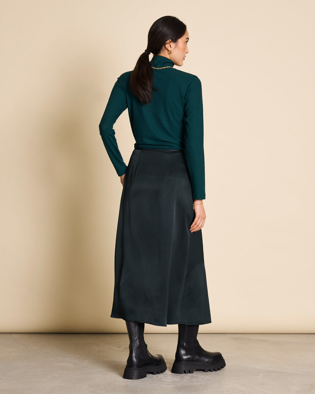 JAN|N JUNE MIO Turtleneck, bottle green